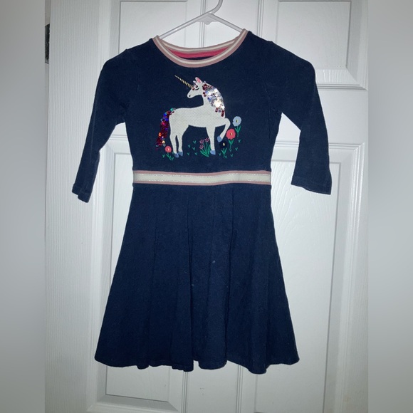 Navy Unicorn Dress for Kids - Picture 1 of 2